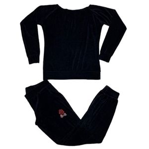 Gepur matching velvet set top and pants lounge set. Size large.